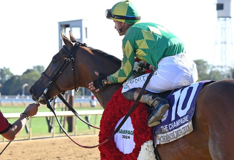 Chancer McPatrick after winning the Champagne Stakes